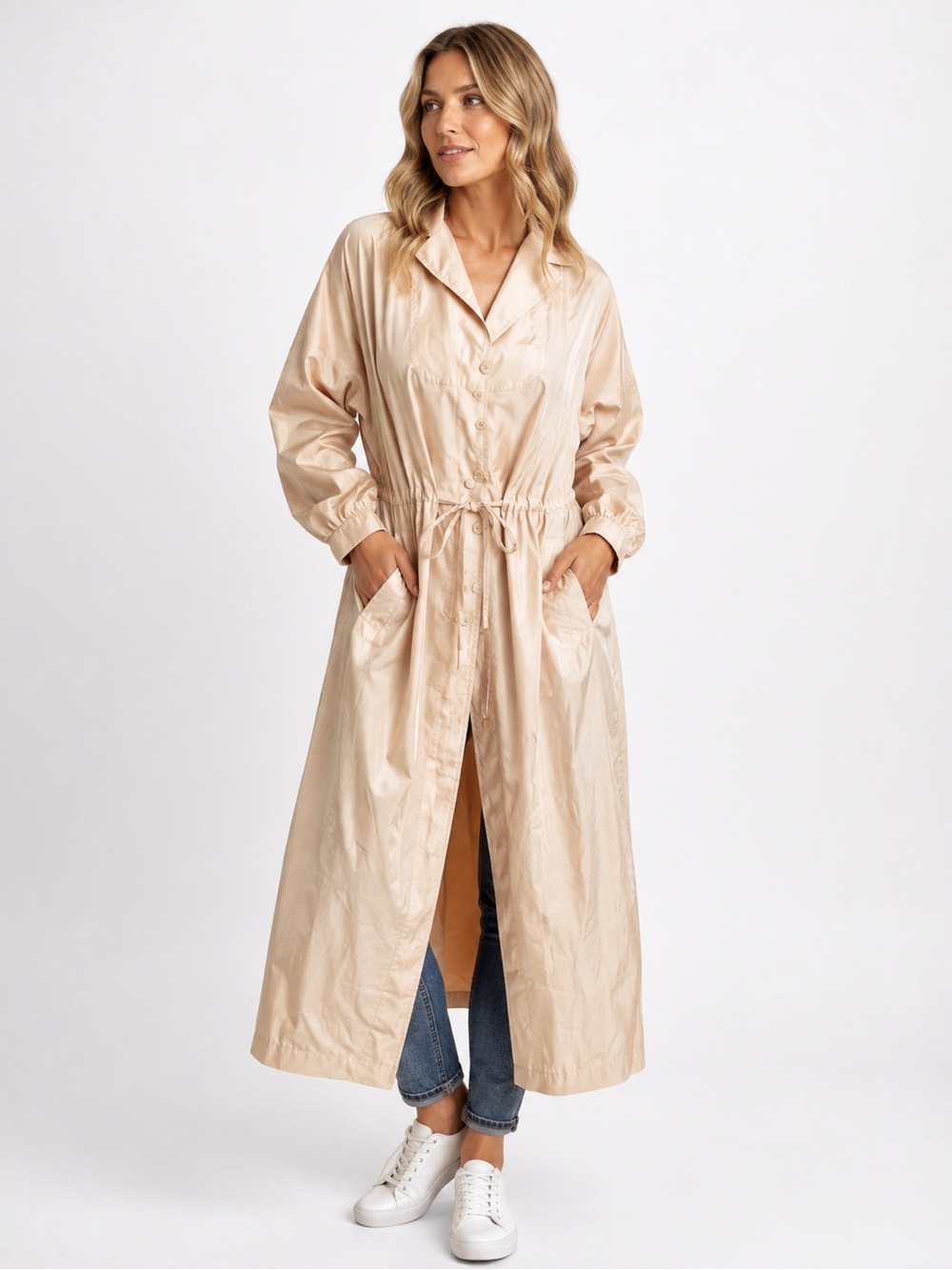Carol Cohen Braefair Vintage 60’s 70’s Long Trench Coat Lightweight